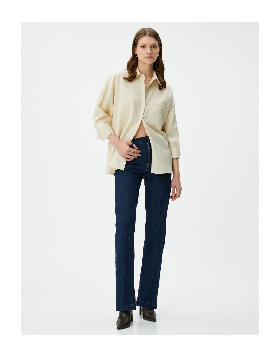 Long Sleeve Shirt Buttoned Pocket Detailed Regular Fit