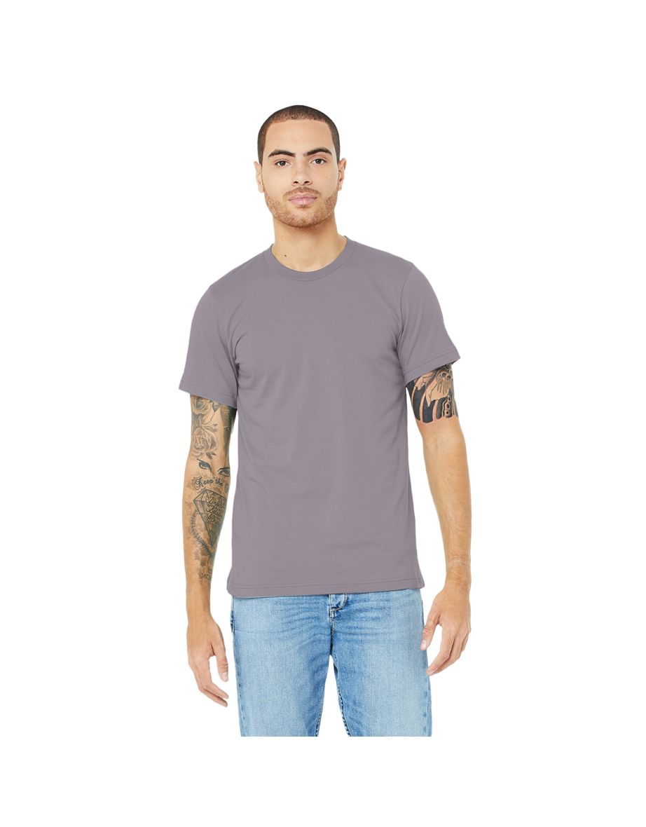 Canvas Unisex Jersey Crew Neck T-Shirt / Mens Short Sleeve T-Shirt - Storm Grey - 2