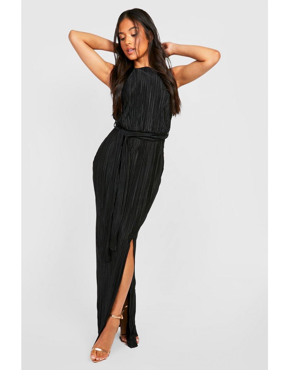 Petite thigh split maxi hot sale dress