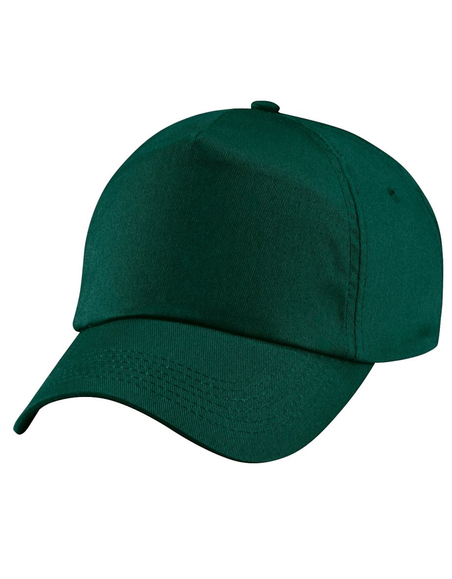 Beechfield Plain Unisex Junior Original 5 Panel Baseball Cap - Bottle