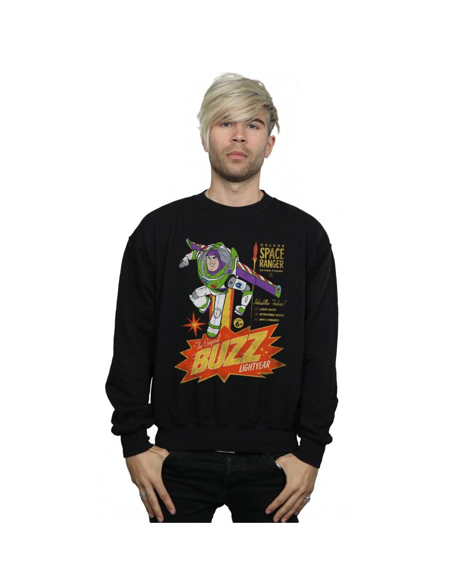 Disney Mens Toy Story 4 The Original Buzz Lightyear Sweatshirt - Black
