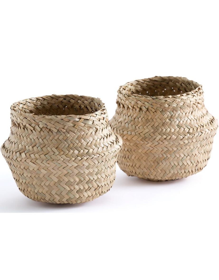 Set of 2 Rixy 13cm High Ball-Shaped Baskets