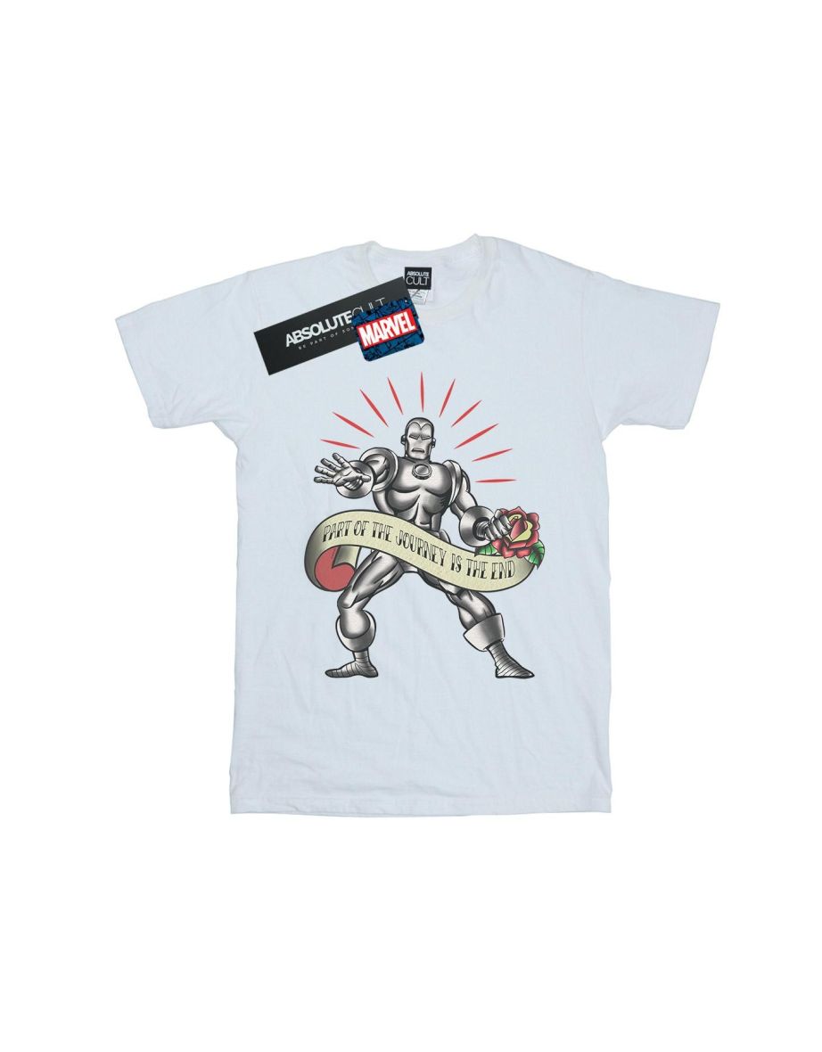 Marvel Boys Iron Man The End Tattoo T-Shirt - White