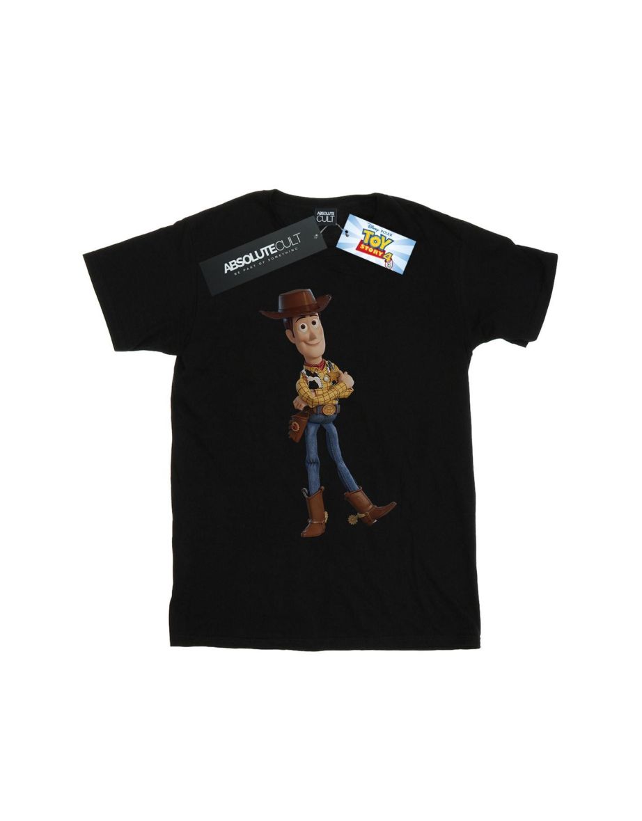 Disney Boys Toy Story 4 Sherrif Woody T-Shirt - Black - 1