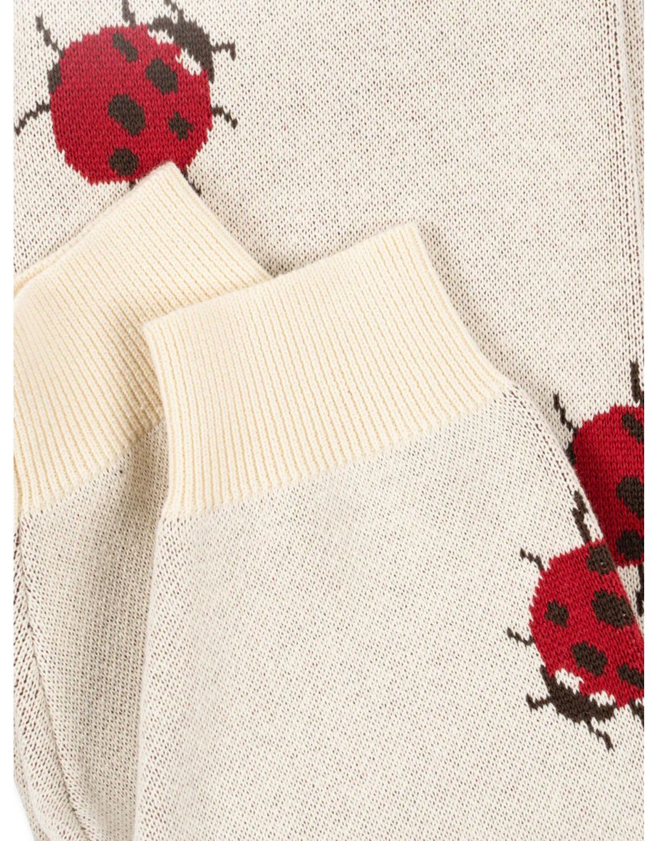 Girls Lapis Ladybug Knit Pants in Ivory - 3