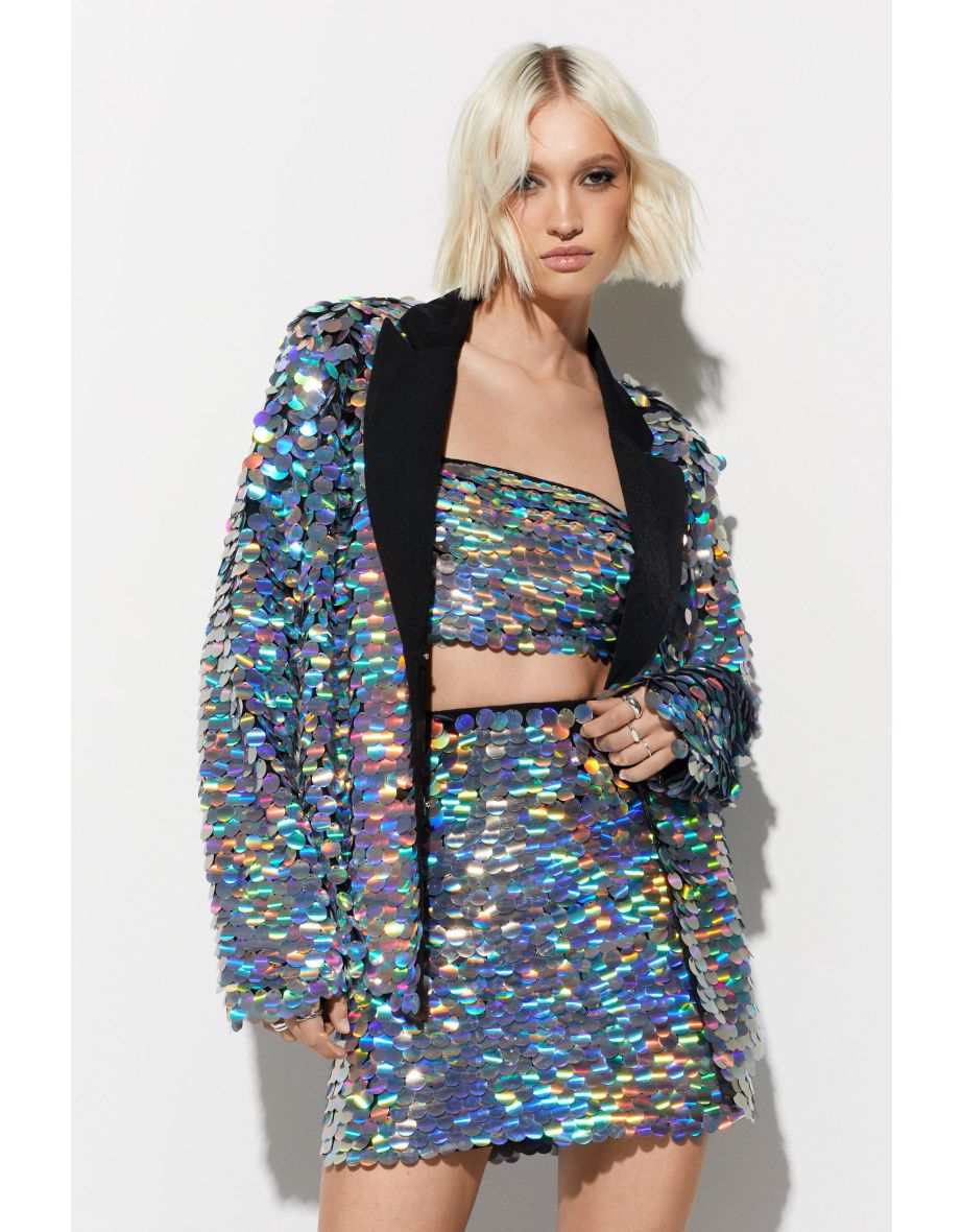 Premium Disc Sequin Blazer