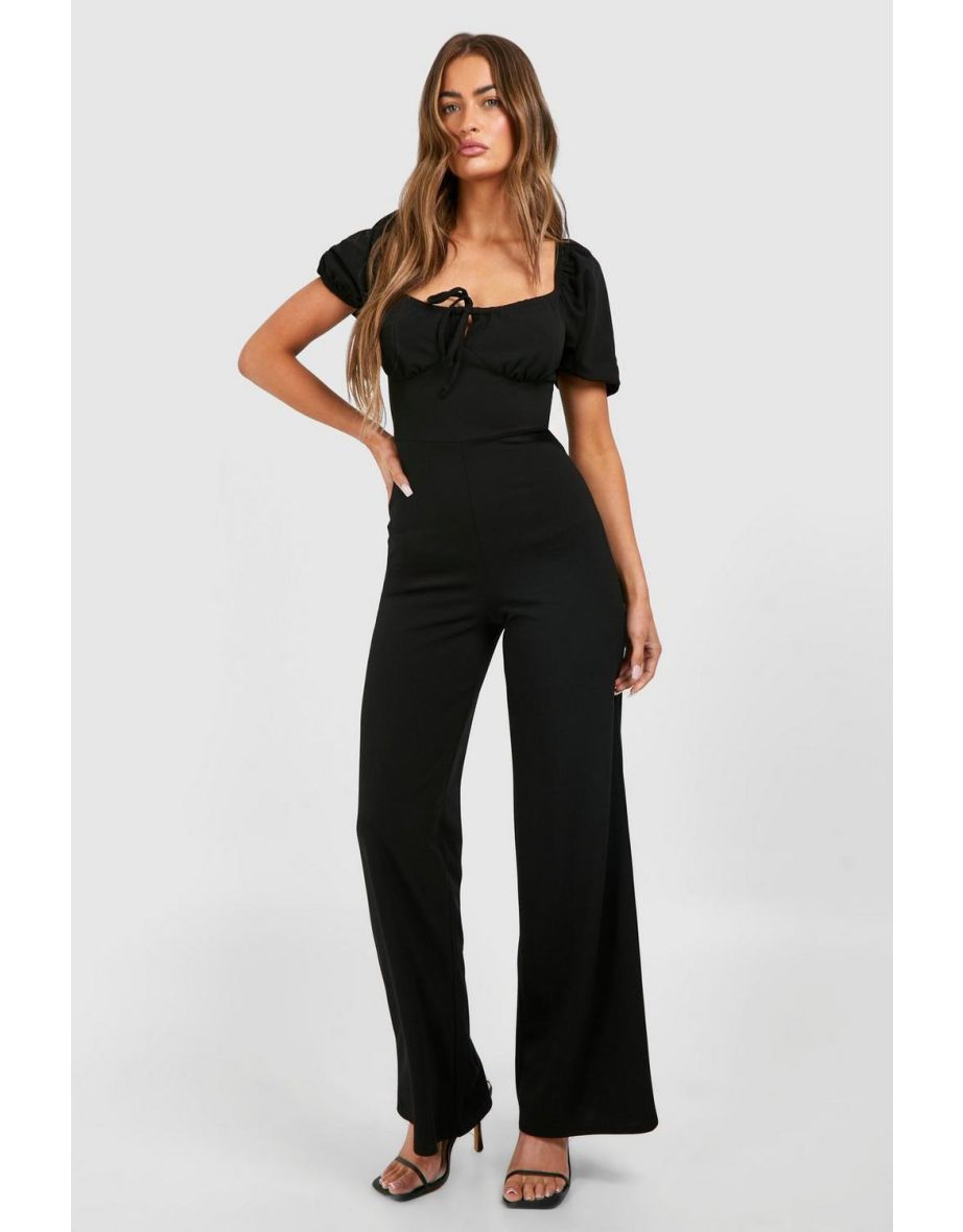 Milkmaid Jumpsuit - black