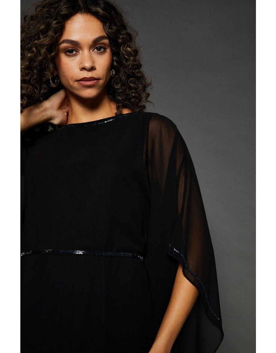 Occasion Embellsihed Kimono Sleeve Maxi Dress - 3