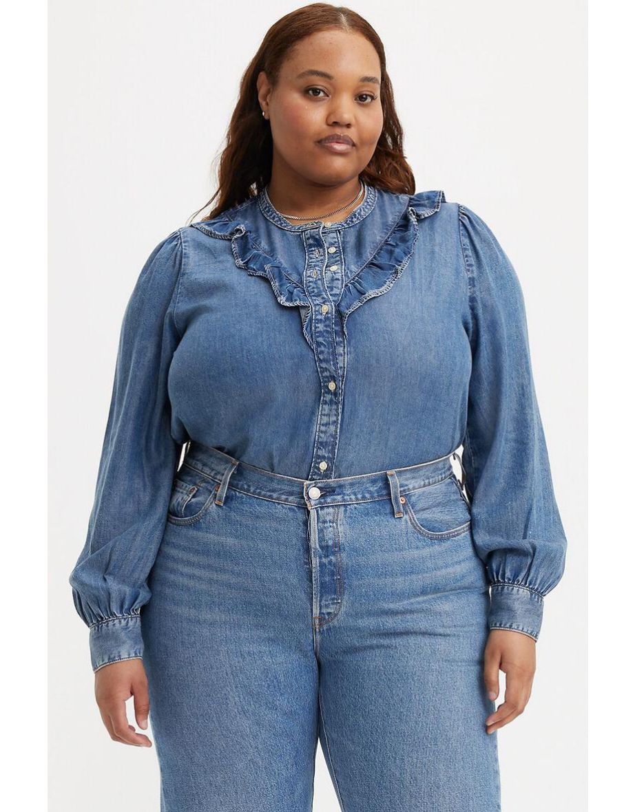 Carinna Long Sleeve Blouse with Ruffles