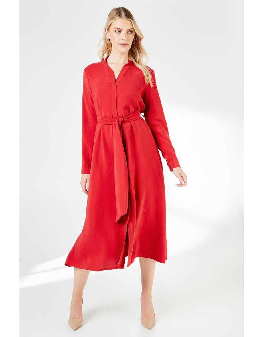 Principles by Debenhams Red Belted Shirt Dress