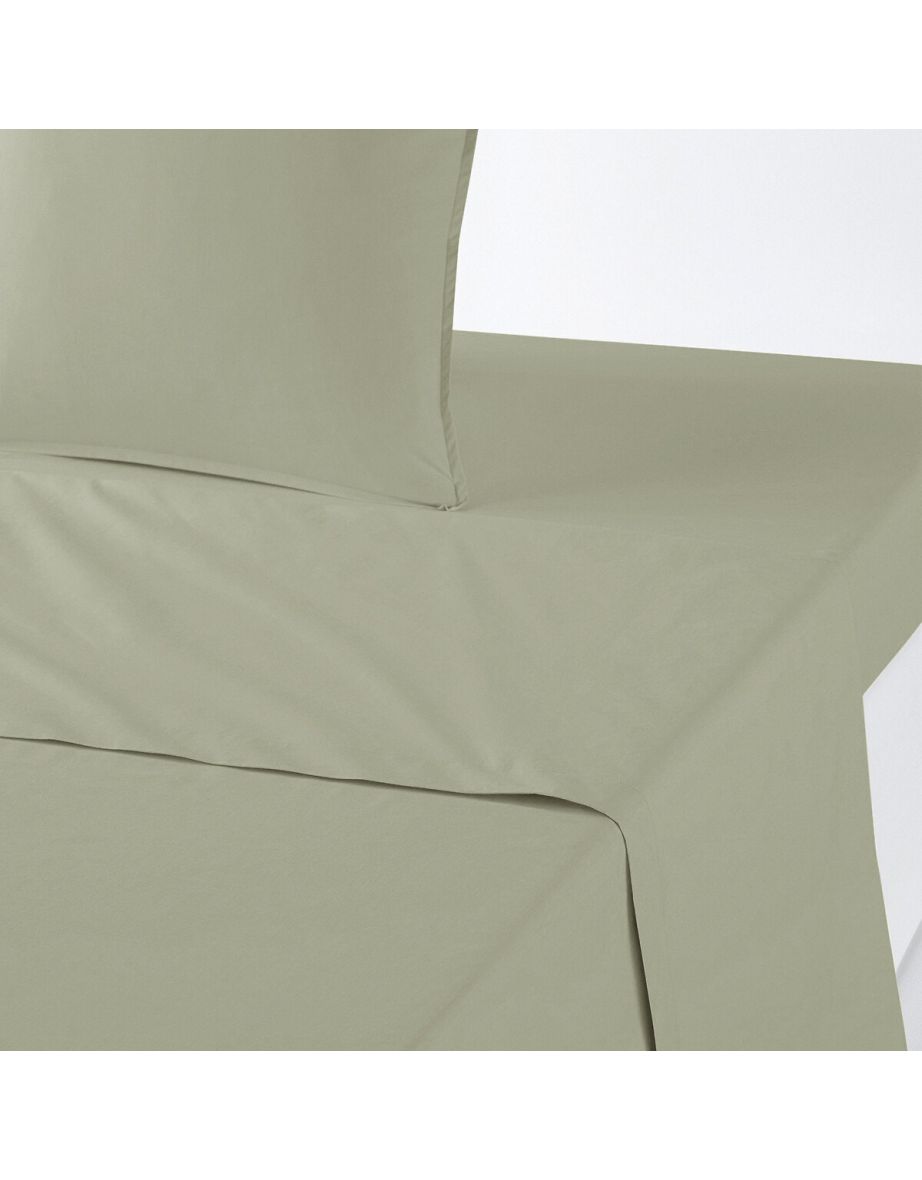 Plain Organic 100% Cotton Percale 200 Thread Count Flat Sheet