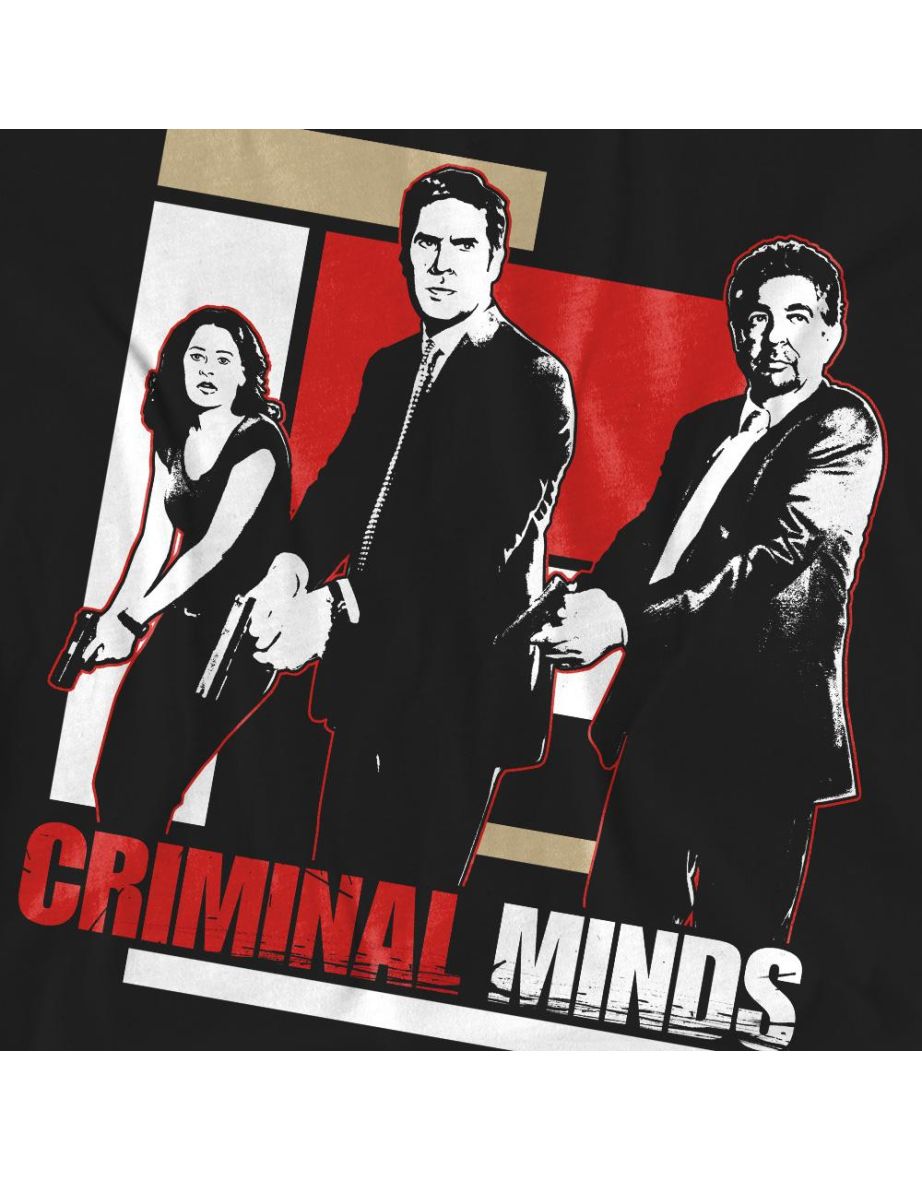 Criminal Minds Unisex Adult Guns Drawn T-Shirt - Black - 3
