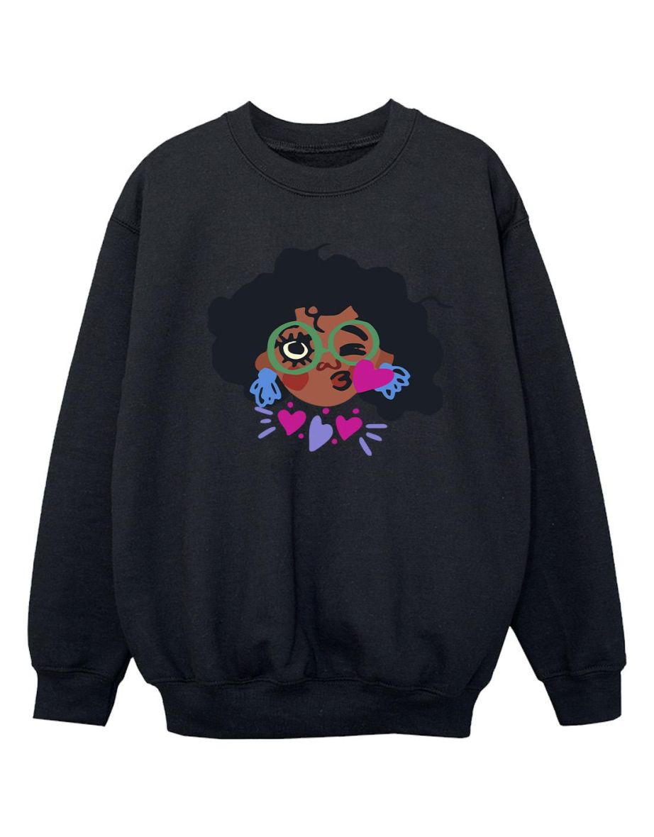 Disney Girls Encanto Mirabel Kiss Sweatshirt - Black