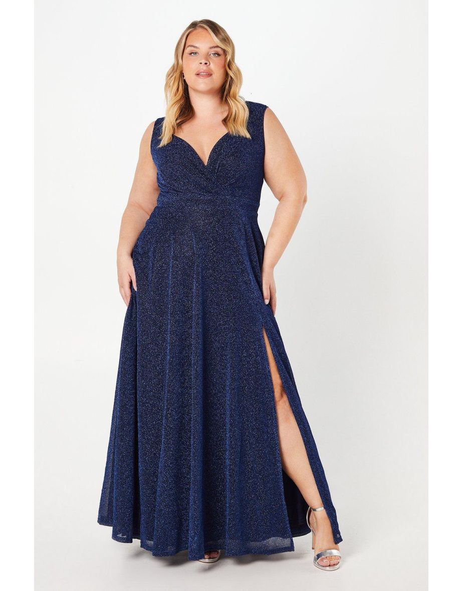 Plus Sleeveless Wrap Maxi Dress