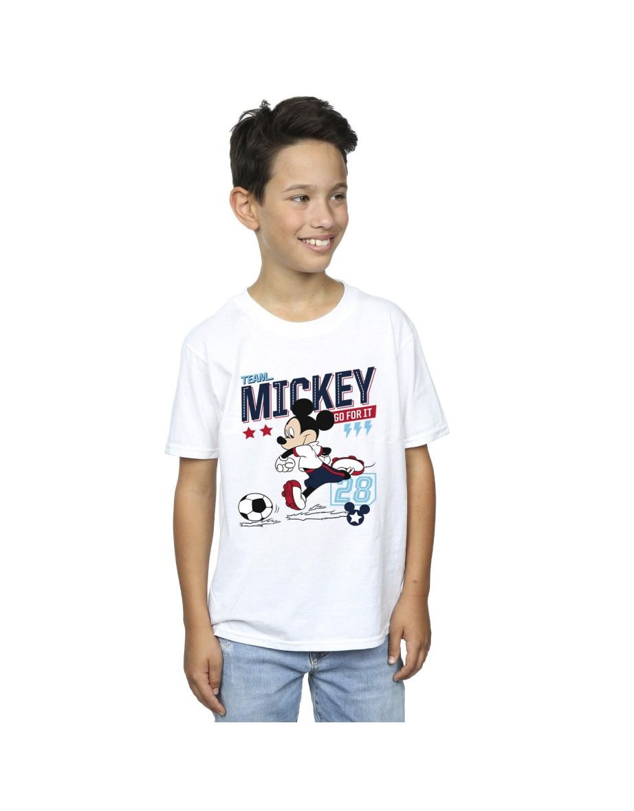 Disney Boys Mickey Mouse Team Mickey Football T-Shirt - White