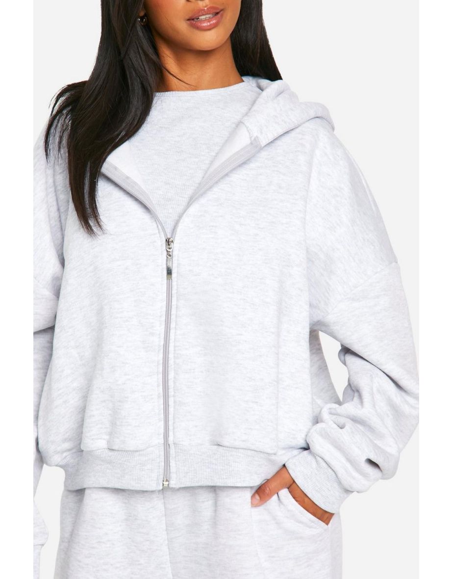 Petite 3 Piece Straight Leg Jogger Tracksuit - grey - 3