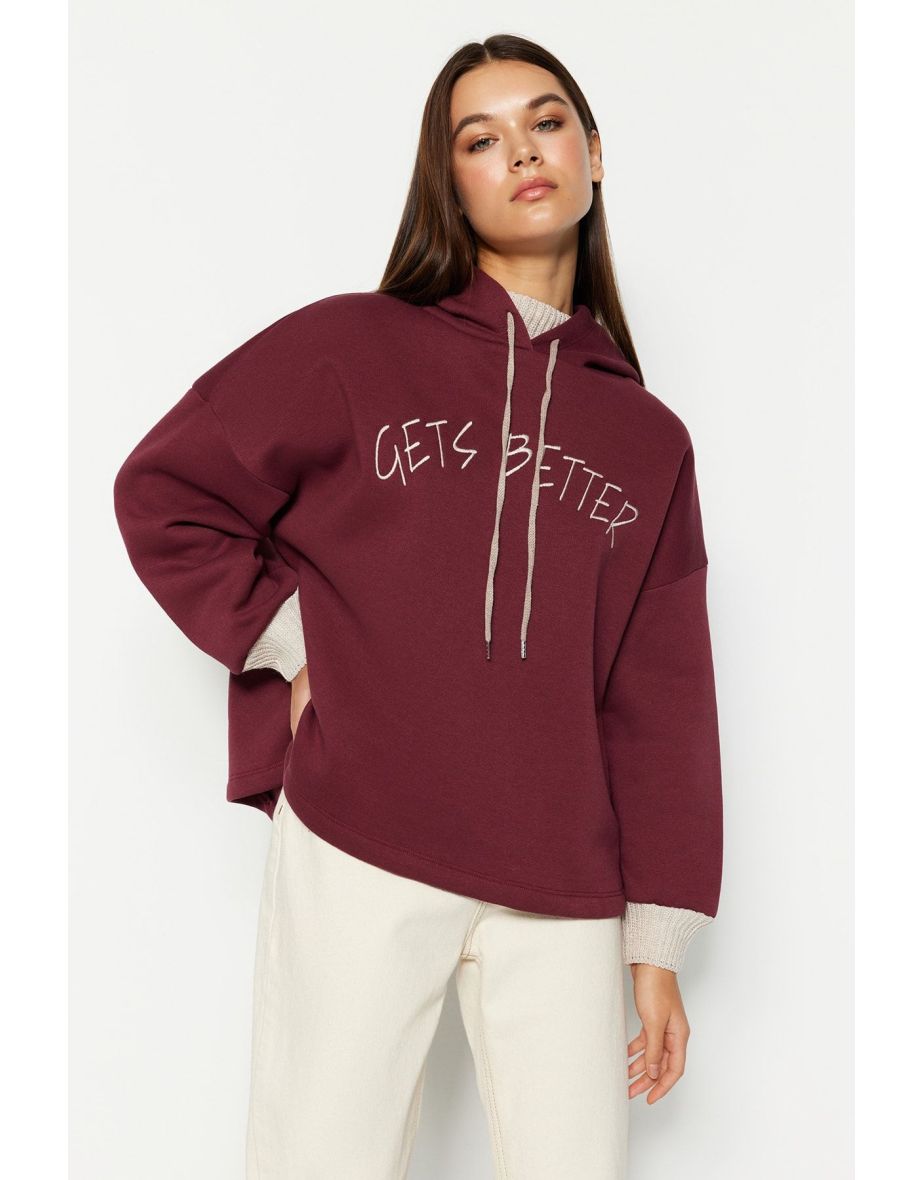 Damson Loose Fit Knitted Sweatshirt
