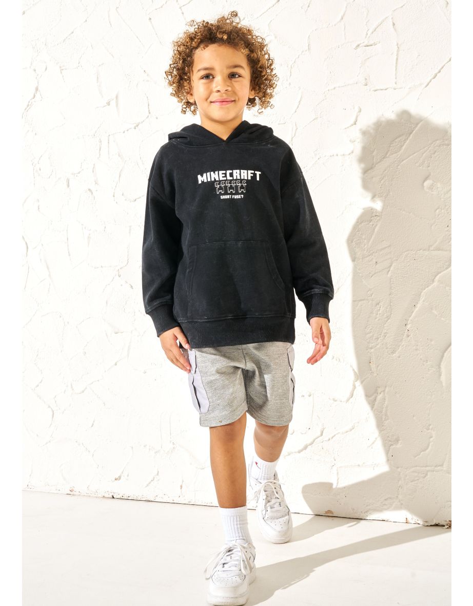Black Minecraft Print Hoodie