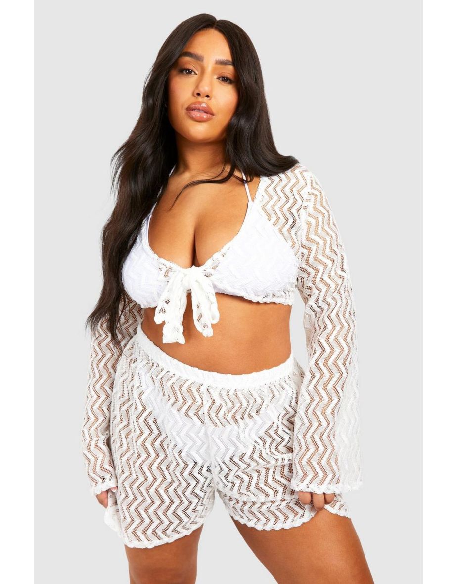 Plus Jersey Knitted Beach Co Ord