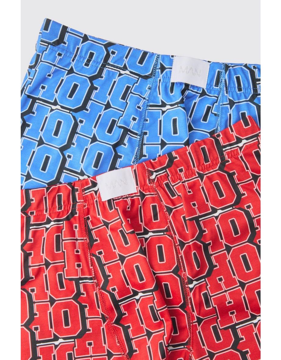 2 Pack Christmas Boxers with Woven Tab - 2