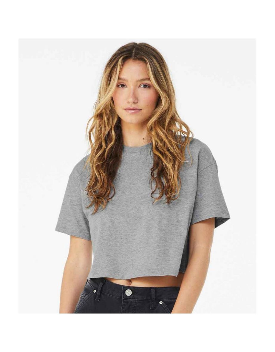 Bella + Canvas Womens/Ladies Jersey Cropped Crop T-Shirt - Athletic Heather