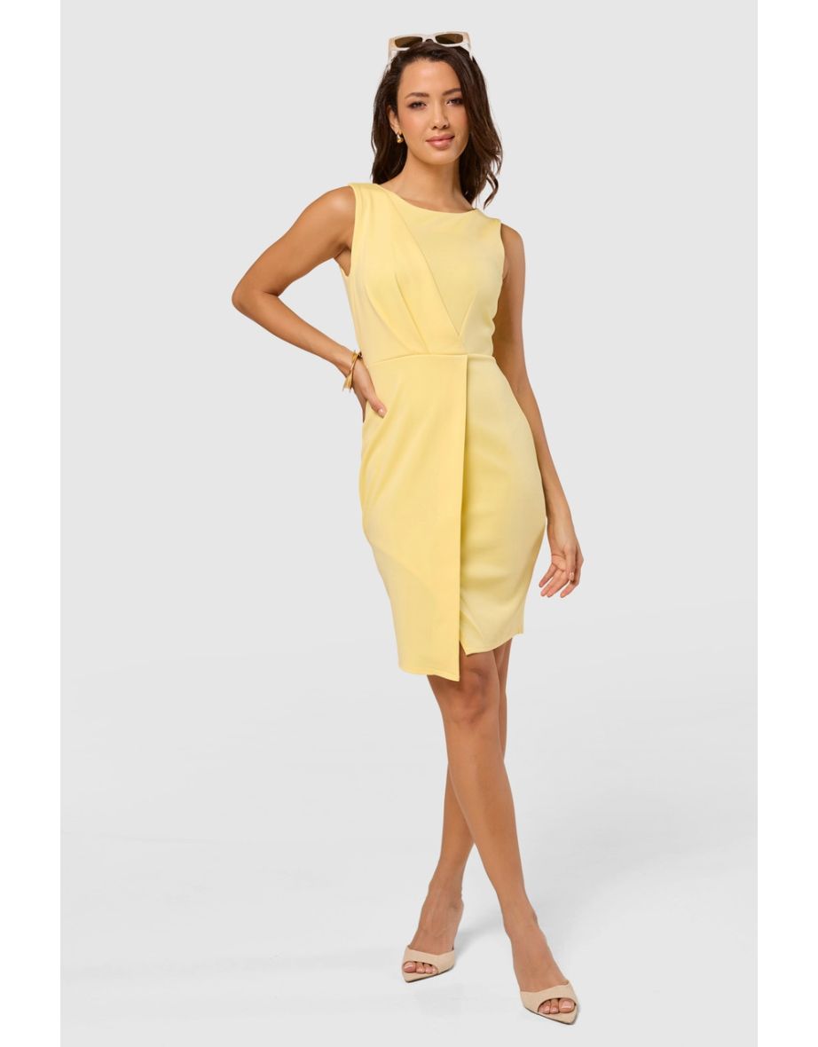 Shop Closet London Pencil Dress LEMON Online in Bahrain VogaCloset