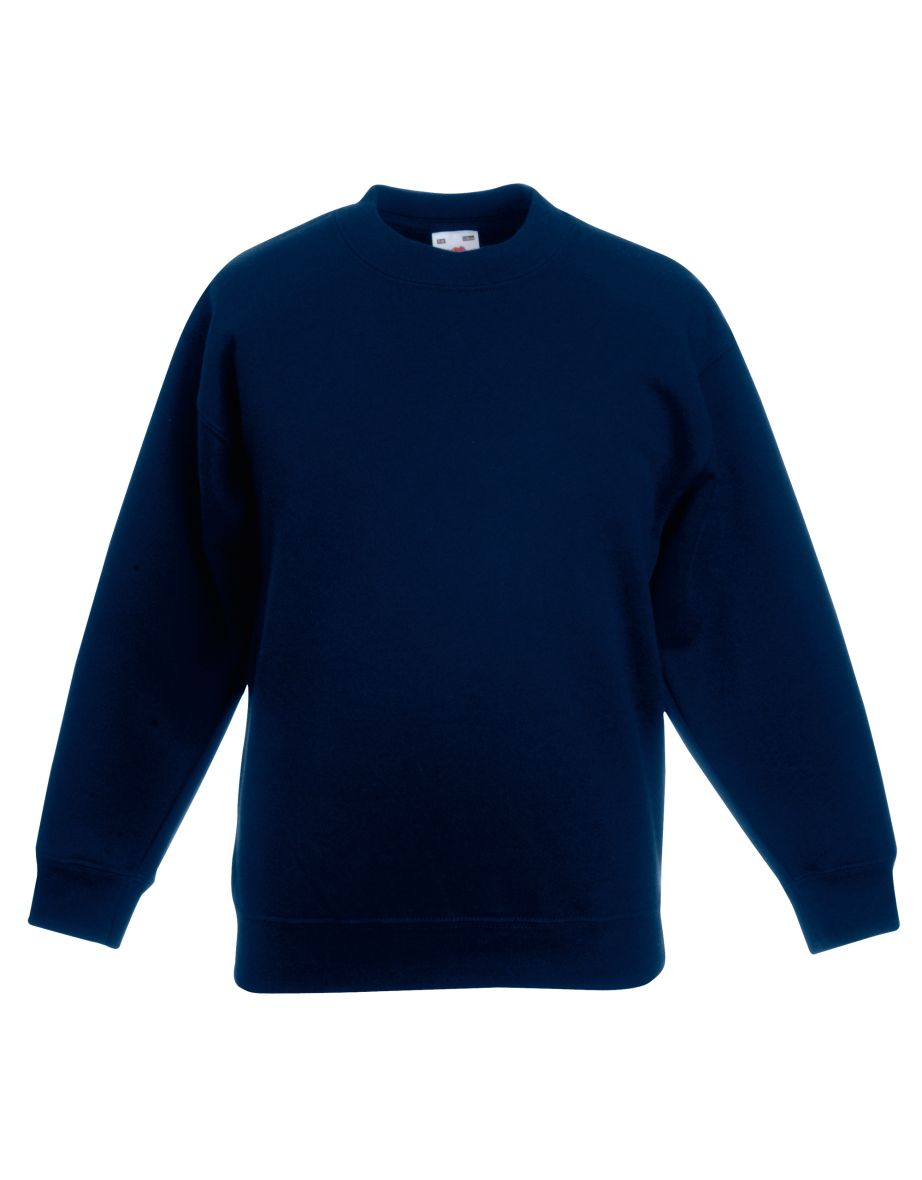 Fruit Of The Loom Kids Unisex Classic 80/20 Set-In Sweatshirt (Pack of 2) - Deep Navy