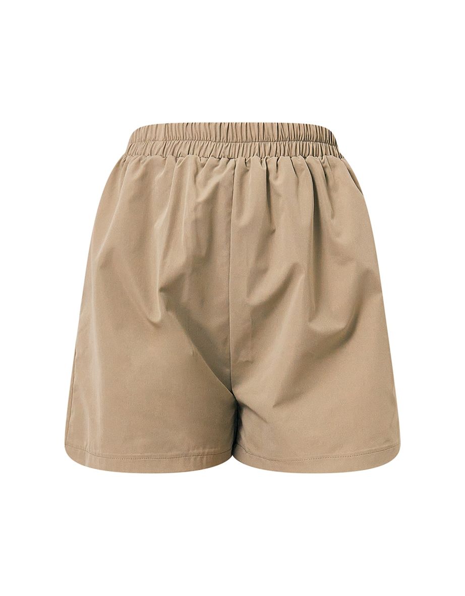 Sage Khaki Woven A Line Shorts - 5