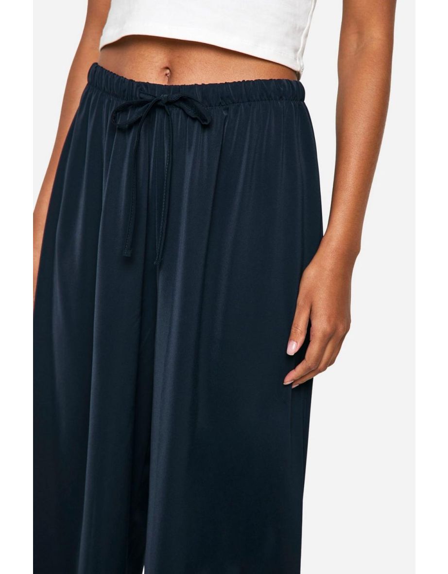 Tall Woven Wide Leg Trouser - navy - 3