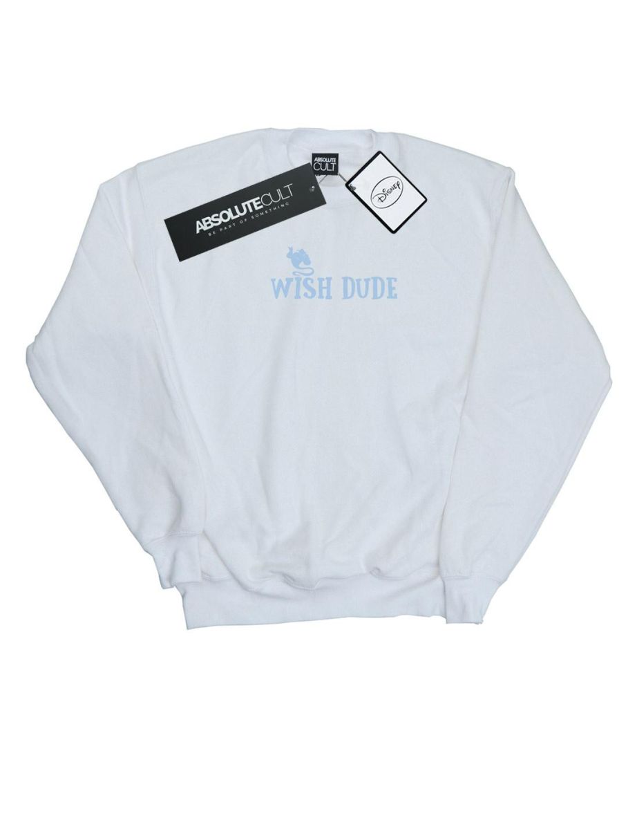 Disney Girls Aladdin Wish Dude Sweatshirt - White