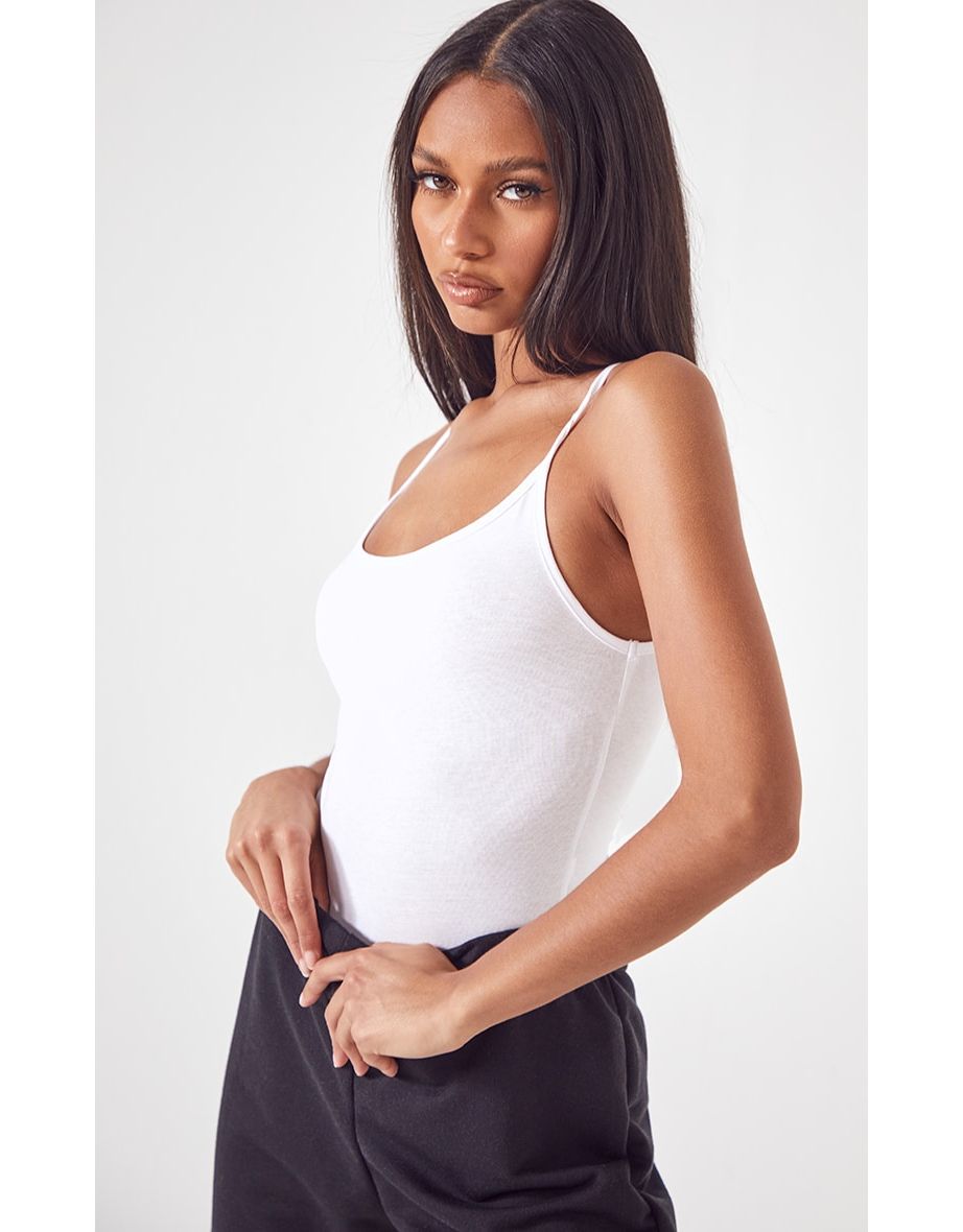 Essential White Scoop Neck Bodysuit