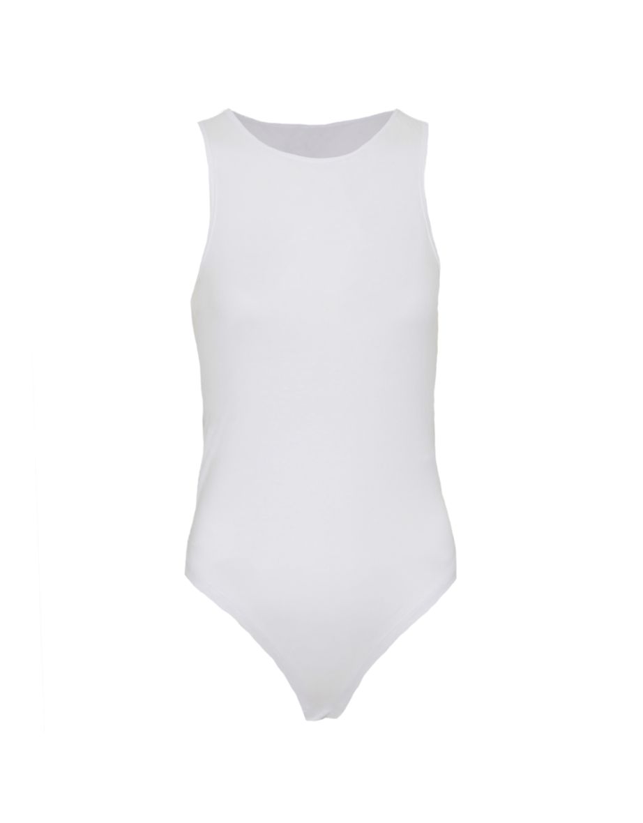 Brave Soul Womens/Ladies Scoop Neck Racer Back Bodysuit - White