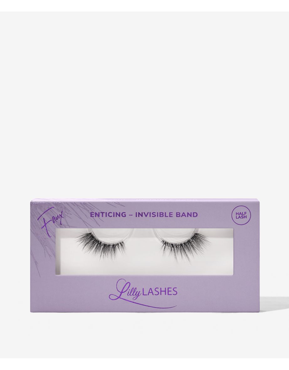 Sheer Invisible Band False Lashes Enticing 13.5mm