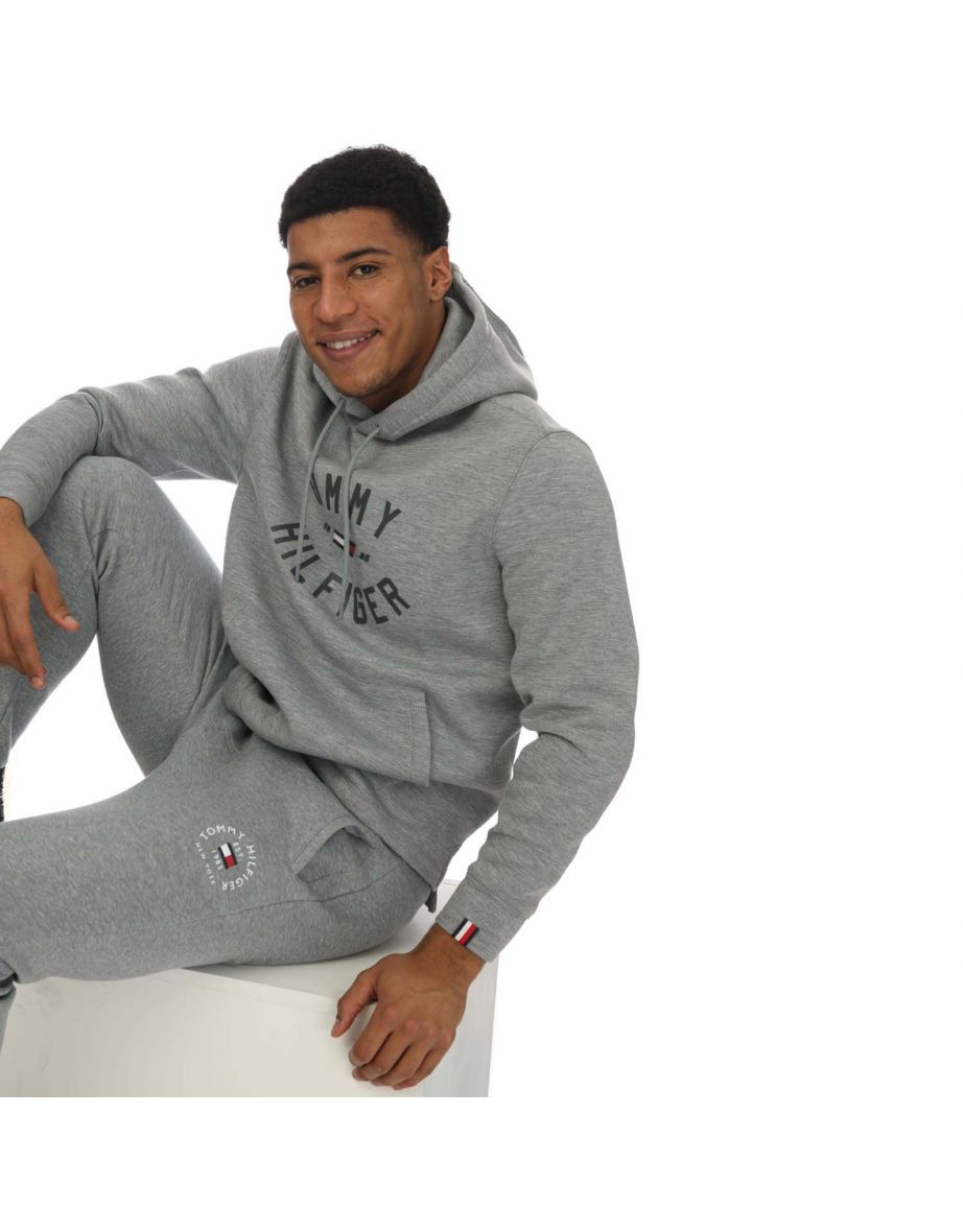 Men's Tommy Hilfiger Sport Varsity Logo Hoody in Grey - 6
