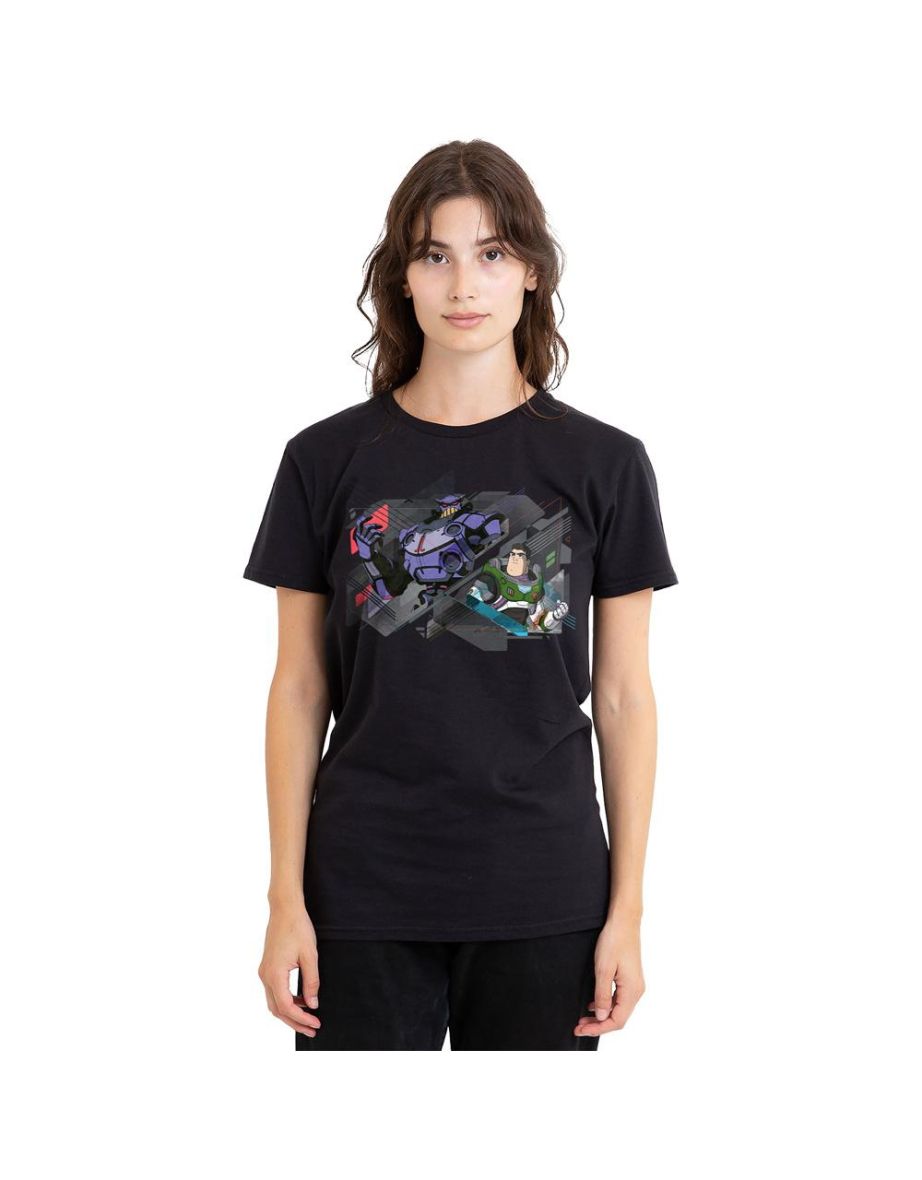 Lightyear Unisex Adult Buzz Lightyear & Emperor Zurg T-Shirt - Black