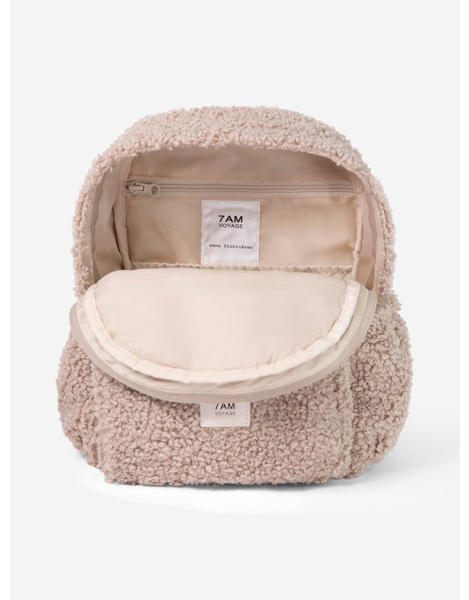 7AM Enfant Kids Teddy Backpack in Beige - 3