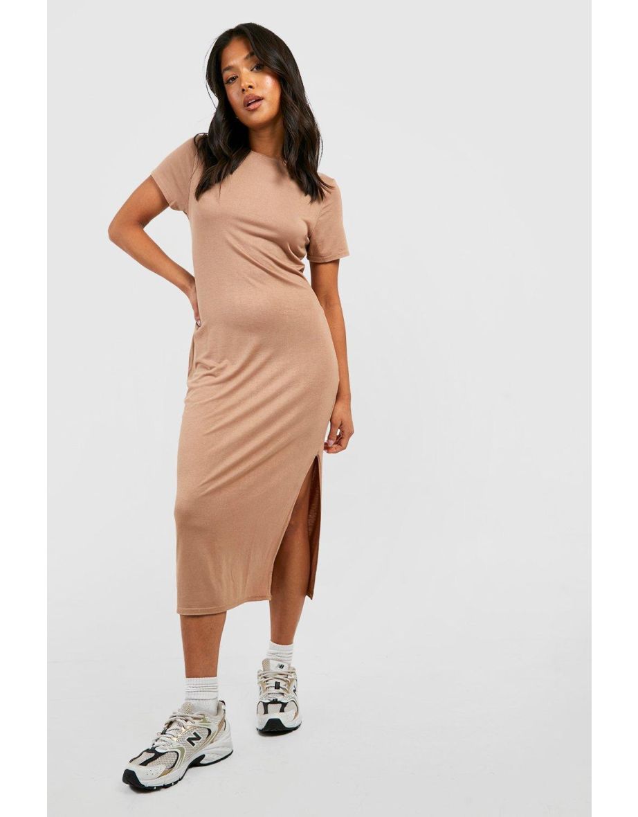 Side split t outlet shirt dress