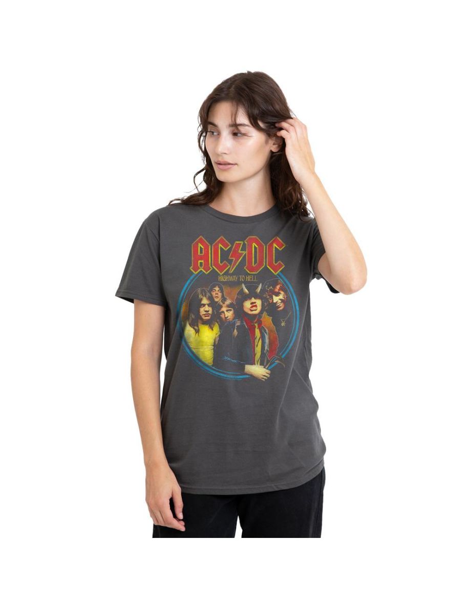 AC/DC Unisex Adult Highway To Hell T-Shirt - Charcoal