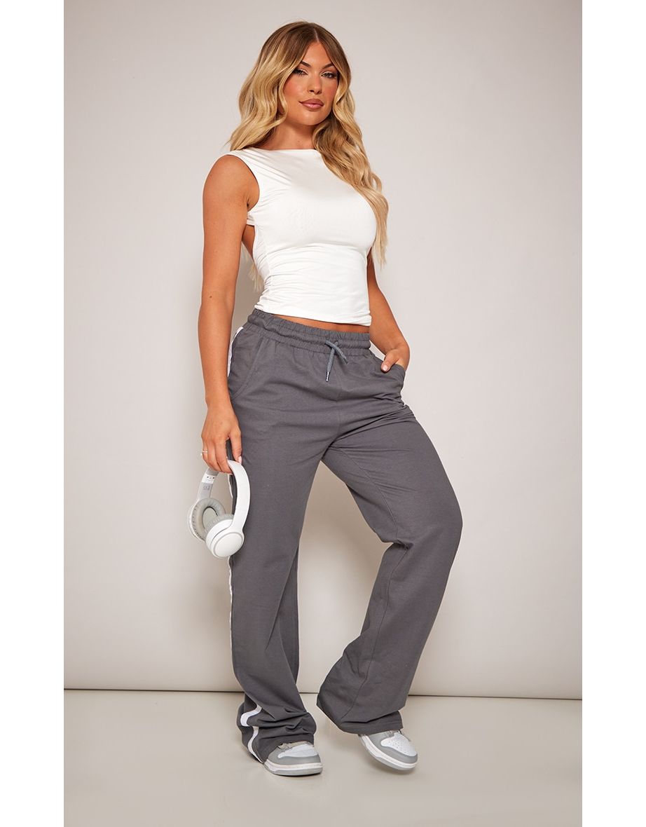 Prettylittlething Charcoal High Waisted Joggers