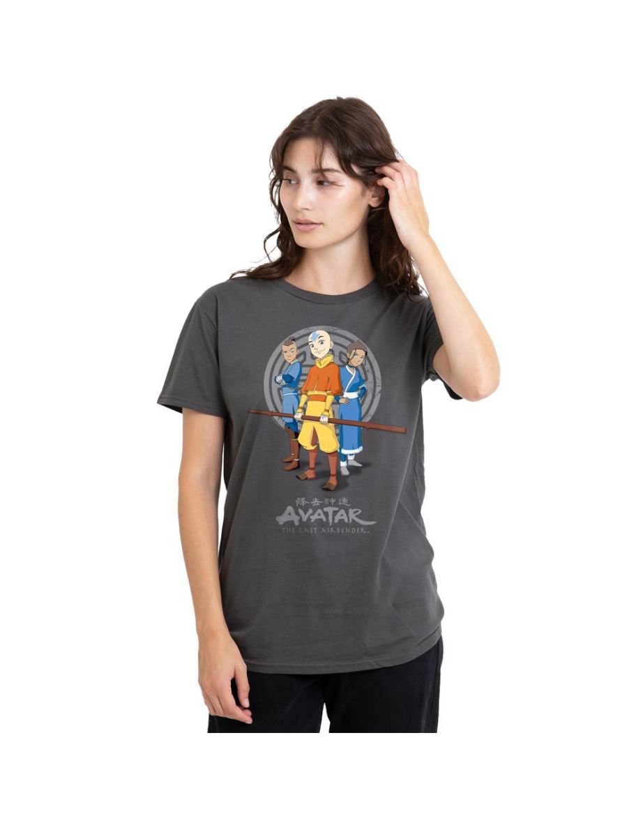 Avatar: The Last Airbender Unisex Adult Team Avatar T-Shirt - Charcoal
