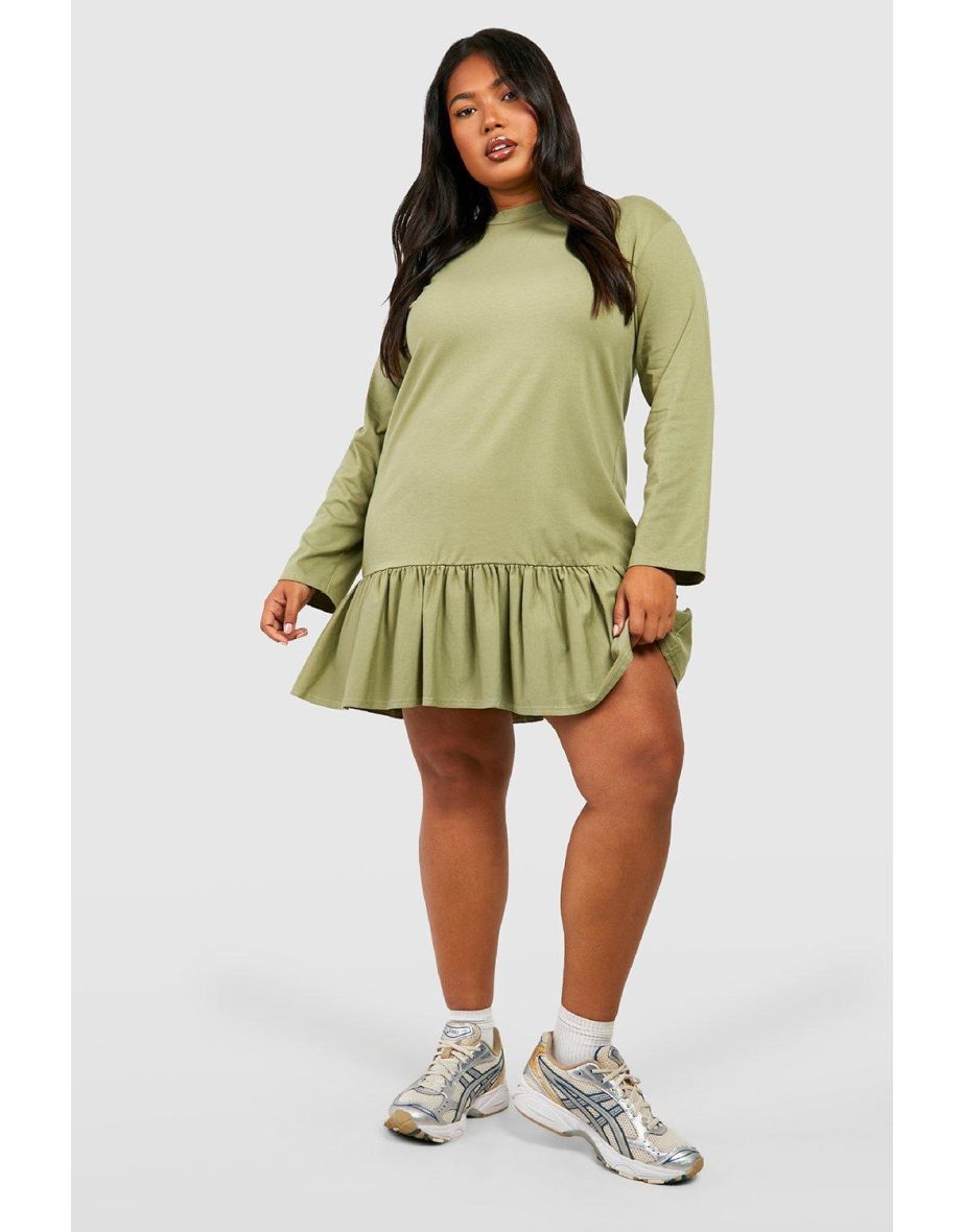 Khaki smock dress best sale