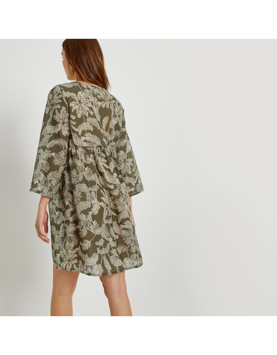 Leaf Print Voile Nightdress - 4