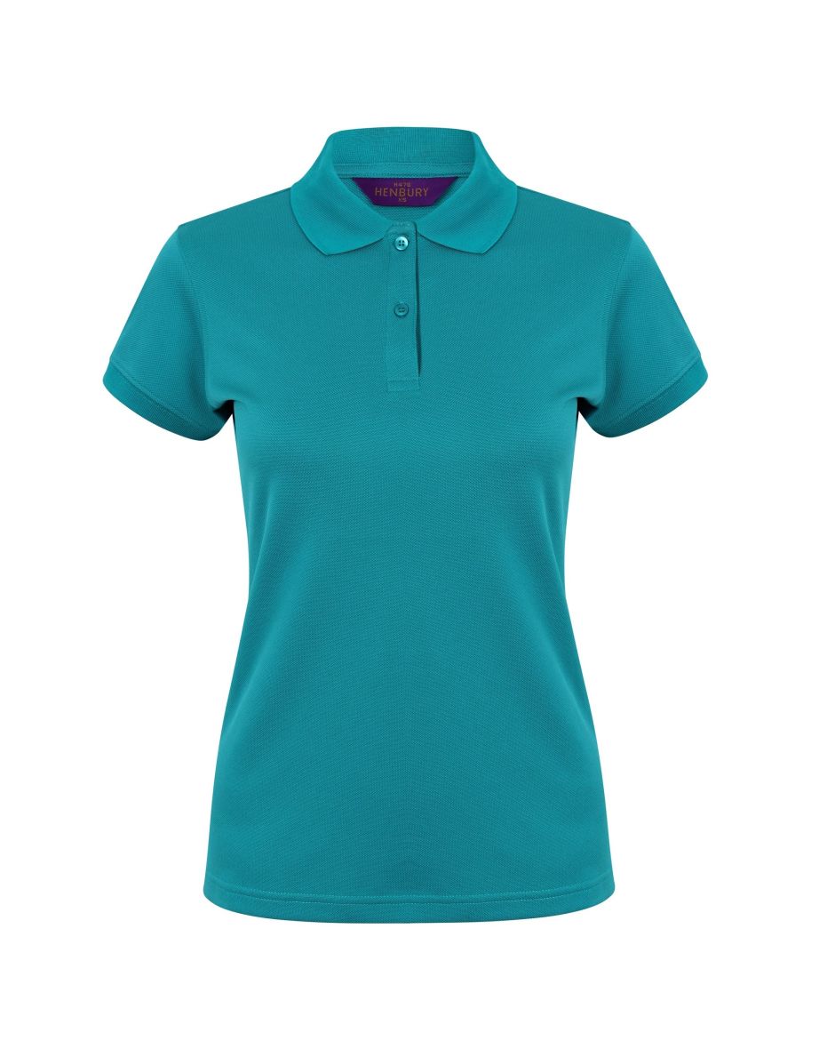 Henbury Womens/Ladies Coolplus® Fitted Polo Shirt - Bright Jade