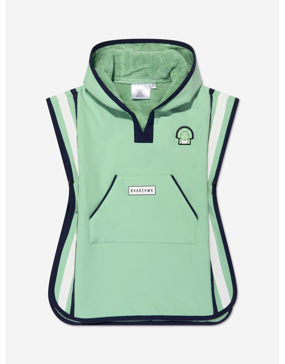 Boys Spike Poncho Towel in Green