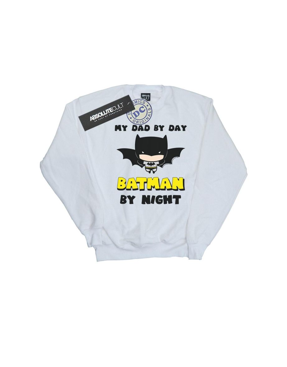 DC Comics Boys Batman Dad By Day Sweatshirt - White