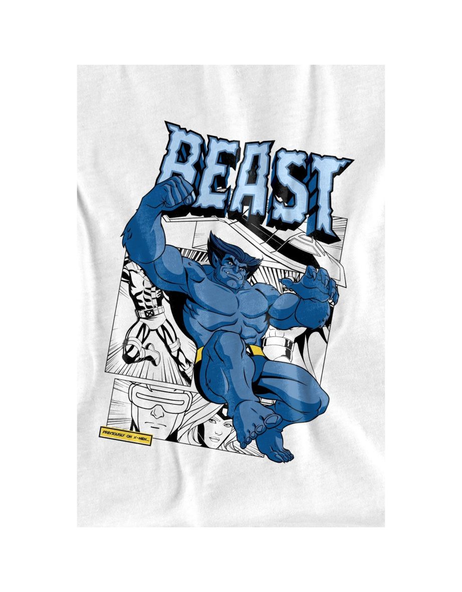 Marvel Mens X-Men Beast Comic T-Shirt - White - 3