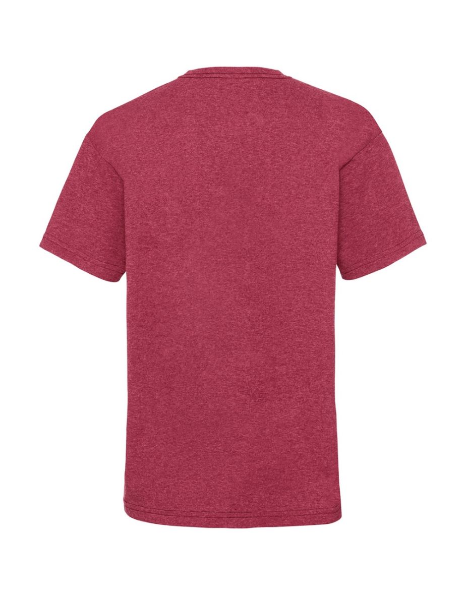 Fruit Of The Loom Childrens/Kids Unisex Valueweight Short Sleeve T-Shirt - Vintage Heather Red - 1