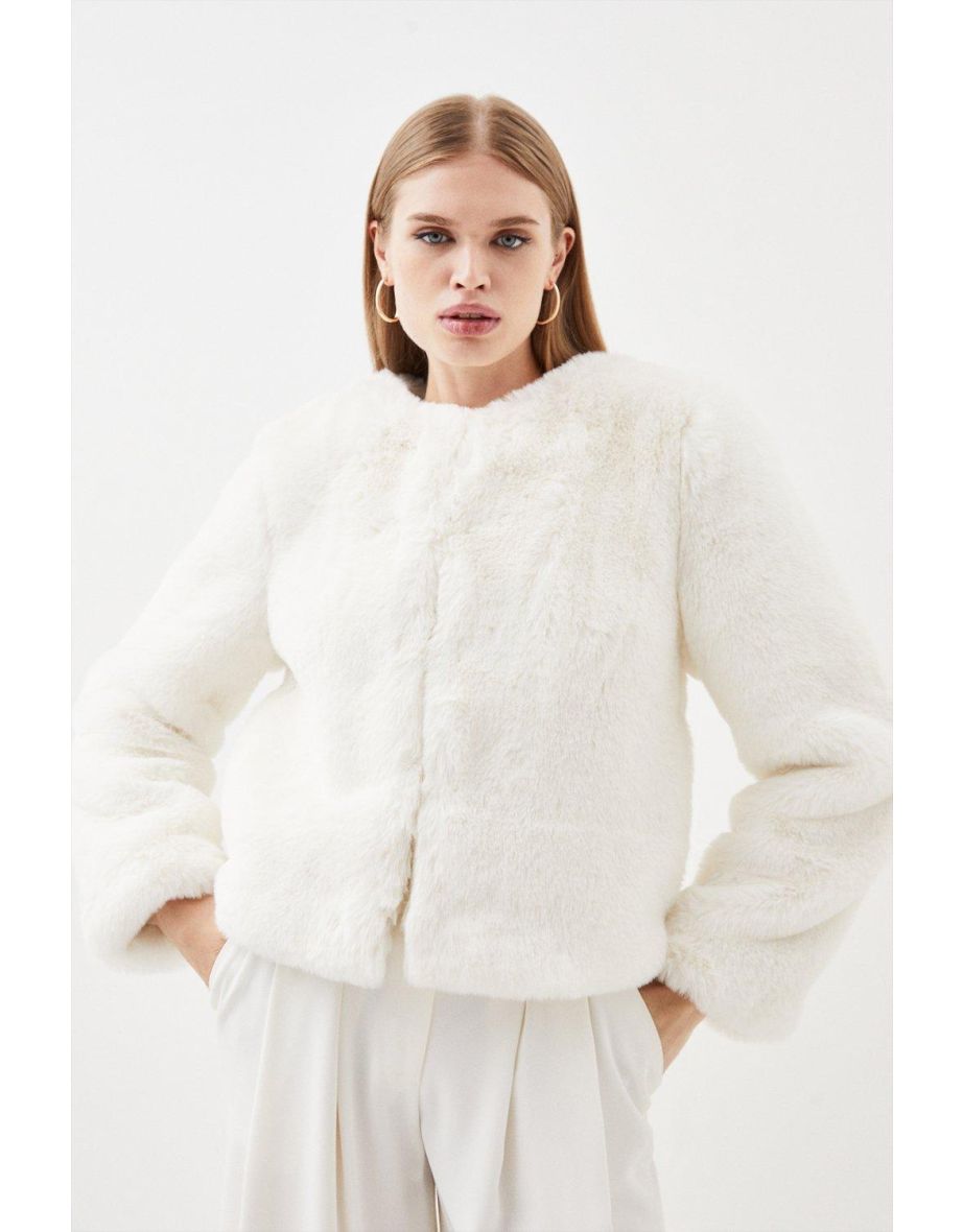 Tall faux shop fur coat