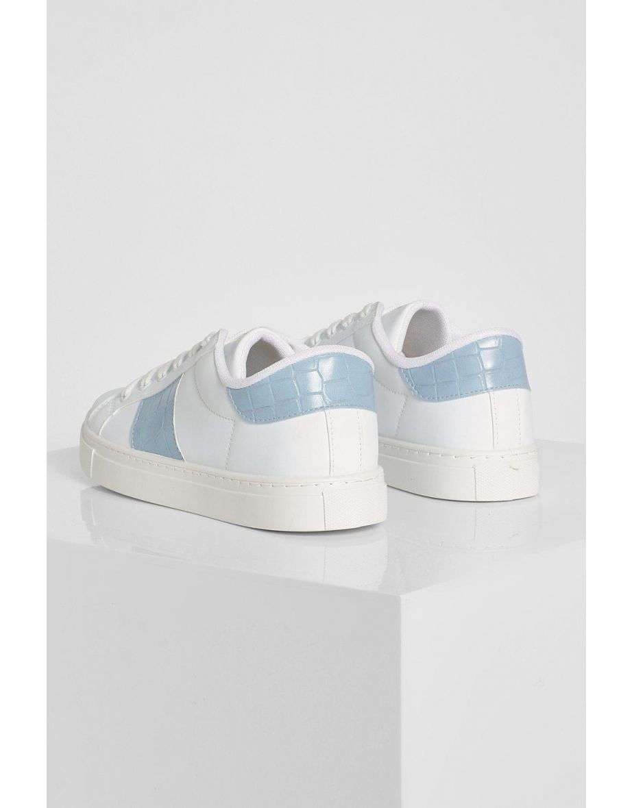 Croc Stripe Trainer - white - 3