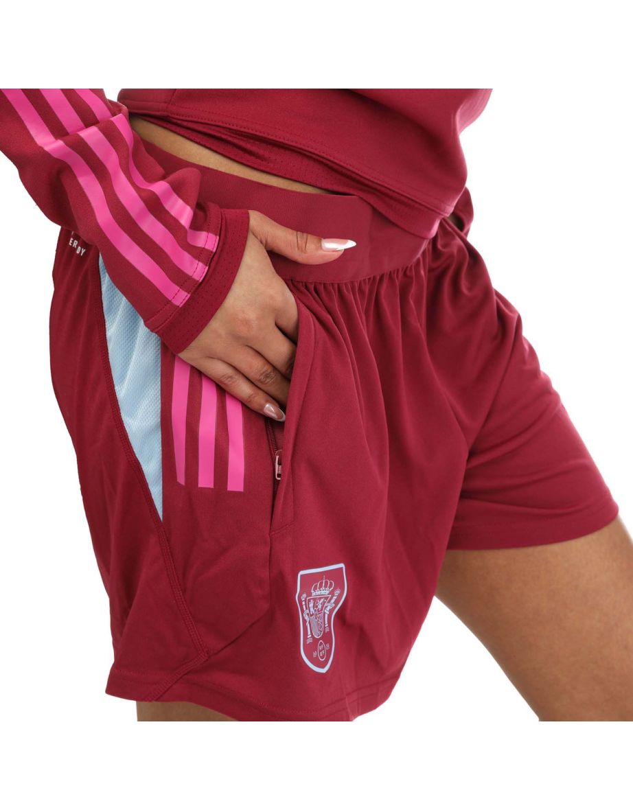 Women's adidas Spain Tiro 23 Training Shorts in Red - 2